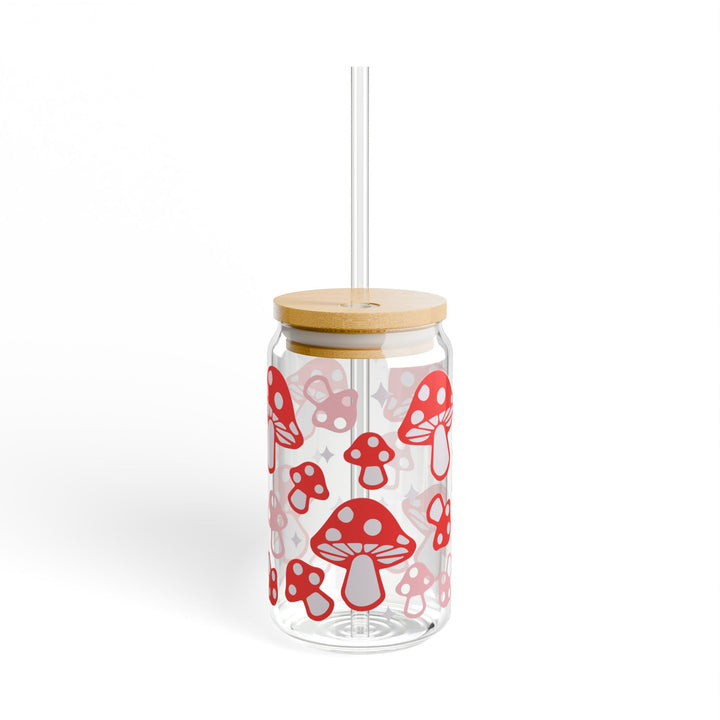 Mushroom Motiff 16oz Tumbler Glass - Designs by Mysh