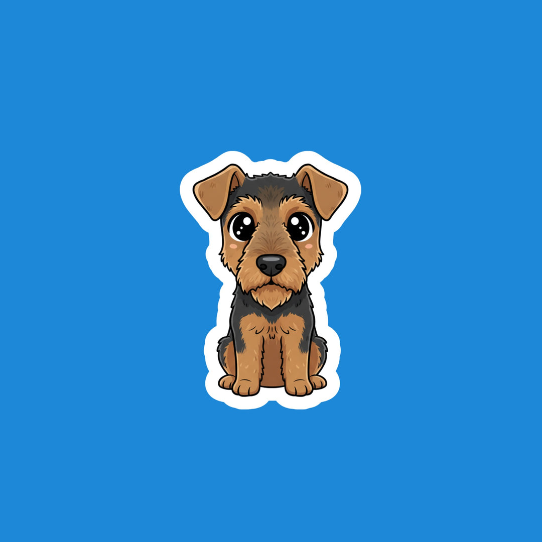 Airedale Terrier Grizzle and Tan kawaii flexible fridge magnet – Designs by Mysh
