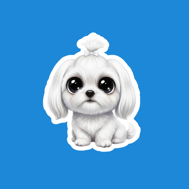 Shih Tzu White kawaii flexible fridge magnet – Designs by Mysh