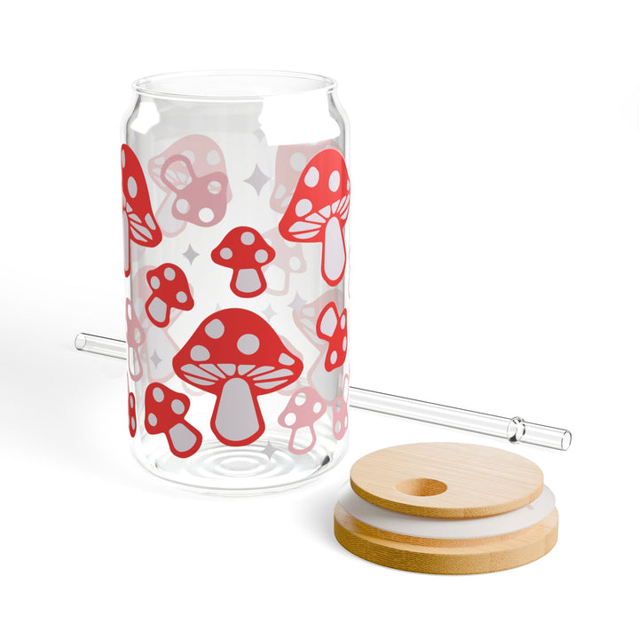 Mushroom Motiff 16oz Tumbler Glass - Designs by Mysh