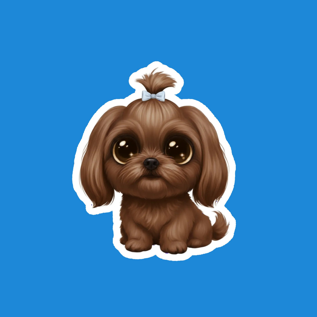 Shih Tzu Brown kawaii flexible fridge magnet – Designs by Mysh