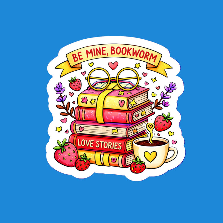 Be Mine Bookworm flexible fridge magnet – Designs by Mysh