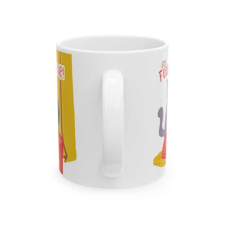 Feed the Cat O’Clock Colorful Cat Ceramic Mug – Cat Lover Gift (15oz)