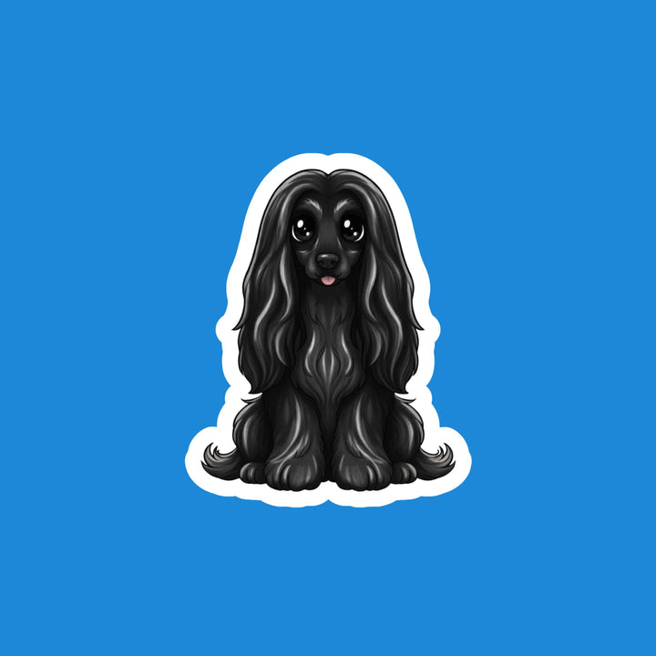 Afghan Hound Black kawaii flexible fridge magnet – Designs by Mysh