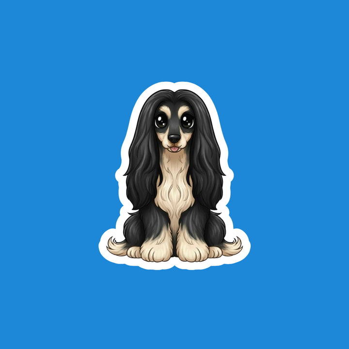 Afghan Hound Black and Tan kawaii flexible fridge magnet – Designs by Mysh