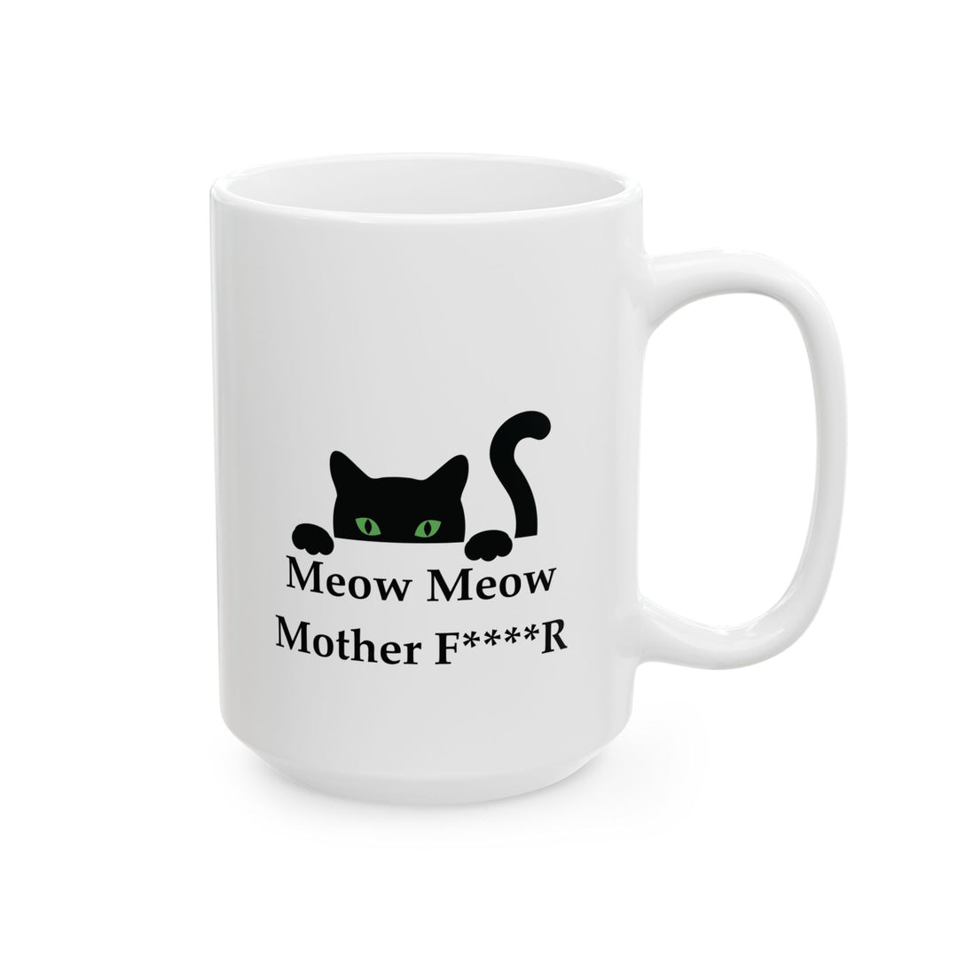 Mug - Cute Green-Eyed Black Cat - &