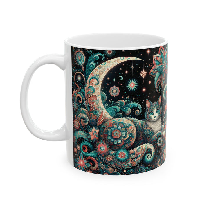 Mystical Cat Ceramic Mug — 15oz