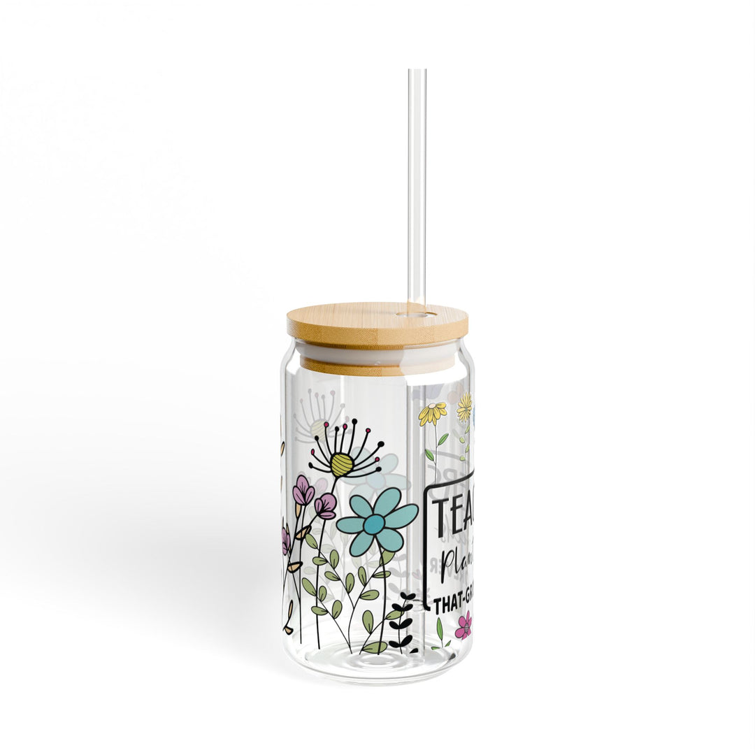 Teachers Plant Seeds Sipper Glass Tumbler - Designs by Mysh