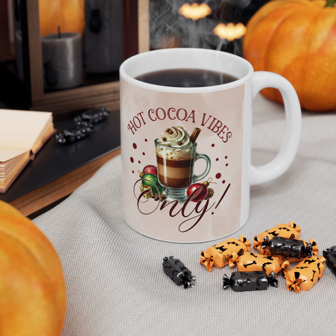 Christmas Hot Cocoa Mug — Festive Holiday Cocoa Vibes Ceramic Mug (15oz)