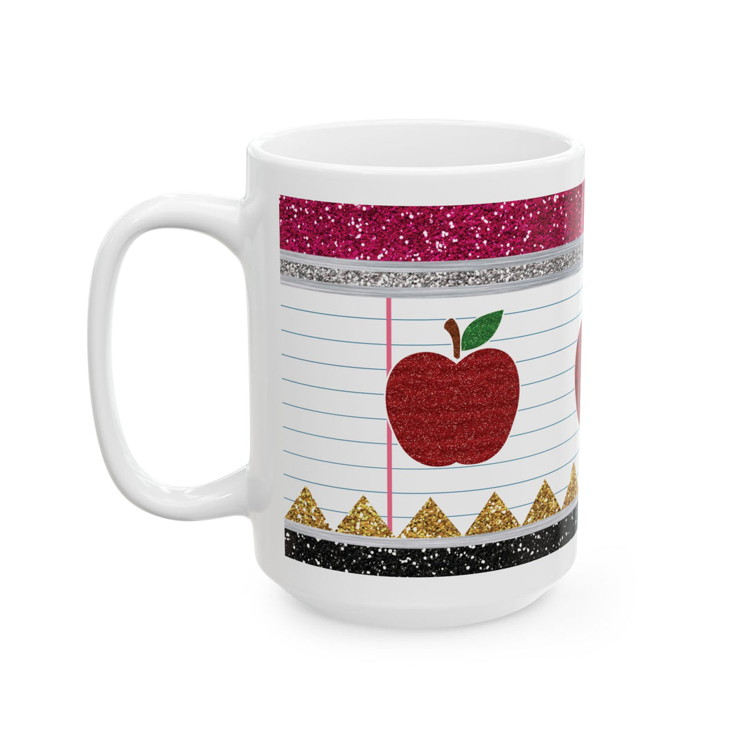 Teacher Appreciation 15oz Ceramic Mug - Front view - Designs by Mysh