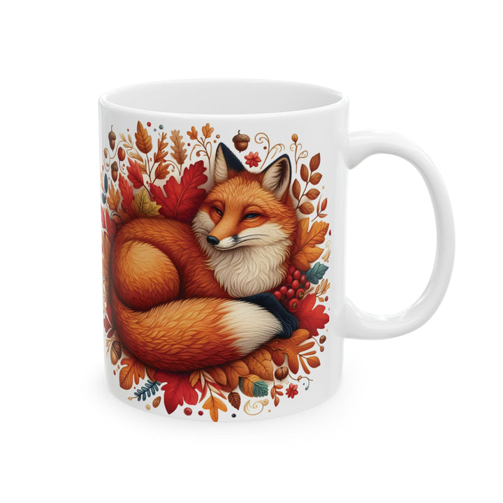 Woodland Red Fox Ceramic Mug – Nature Lover Coffee Cup (15oz)