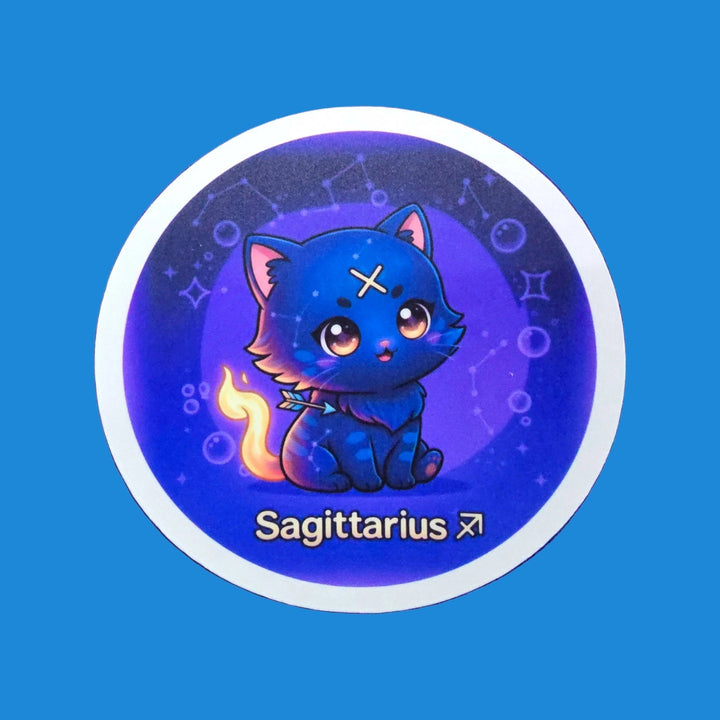 Zodiac Sagittarius Cat flexible fridge magnet – Designs by Mysh