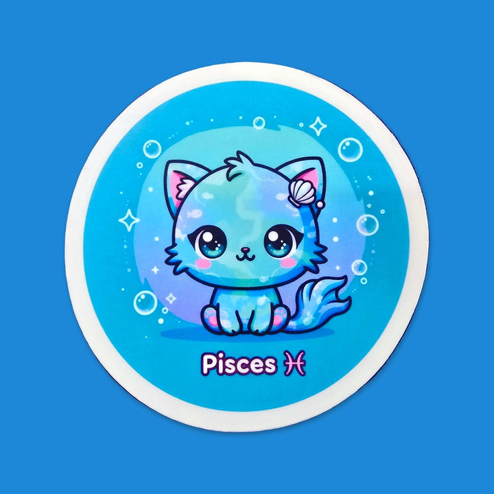 Zodiac Pisces Cat flexible fridge magnet – Designs by Mysh