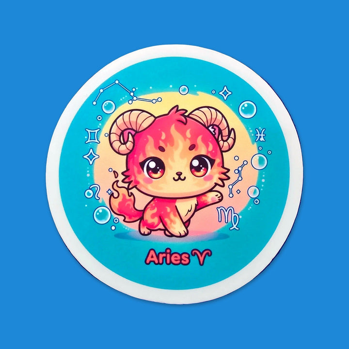 Zodiac Aries Cat flexible fridge magnet – Designs by Mysh