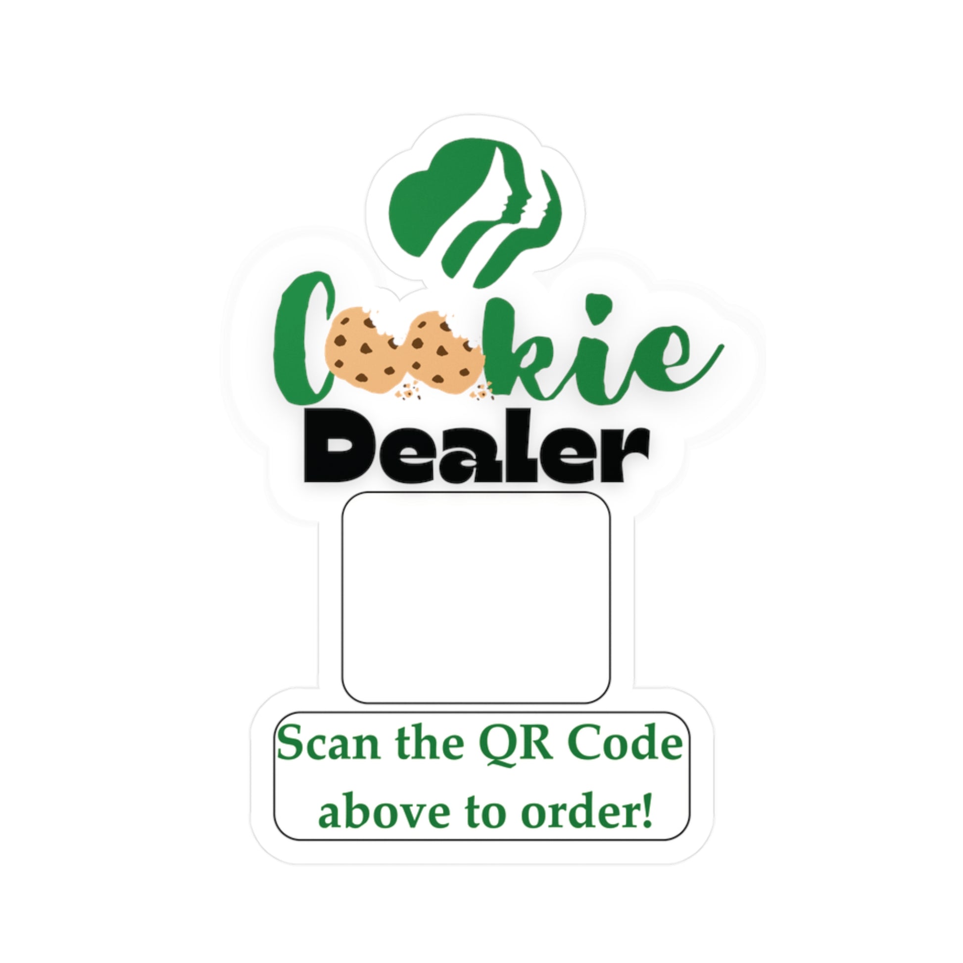 Scouting Troop Cookie Sales Transparent Car Decal, QR Code Sticker, Vinyl Decal, Car Sticker, Bumper Sticker, Laptop Decal, Outdoor Decal - Designs by Mysh