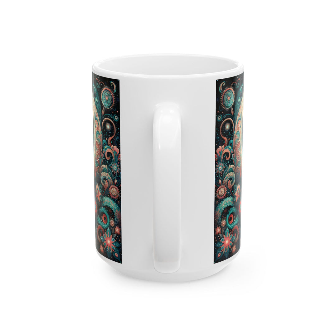 Mystical Cat Ceramic Mug — 15oz