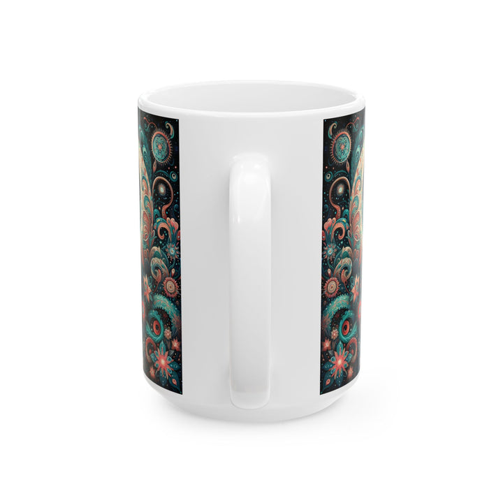 Mystical Cat Ceramic Mug — 15oz
