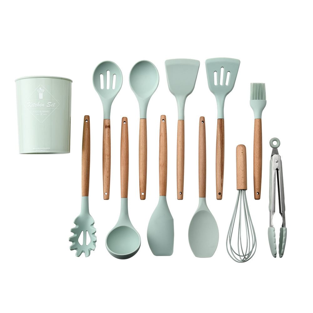 Silicone Kitchenware With Wooden Handle - Designs by Mysh