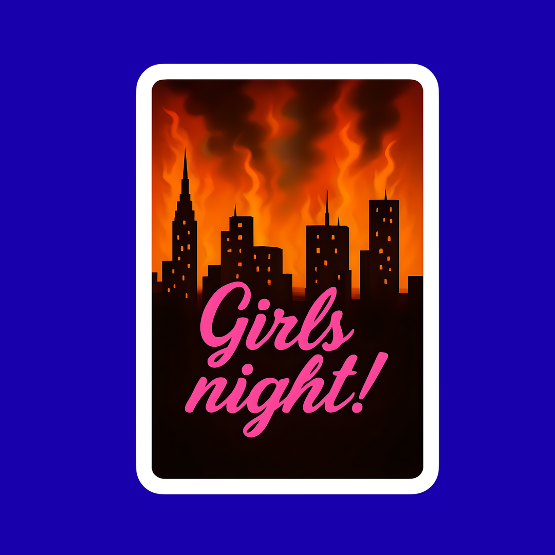 City skyline silhouette with &