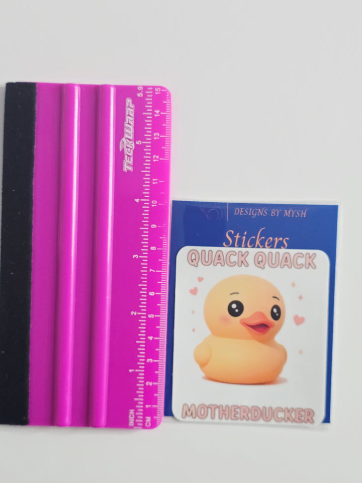 Funny Rubber Duck Sticker – "Quack Quack MotherDucker" – 3" Die-Cut Vinyl, Water-resistant - Designs by Mysh