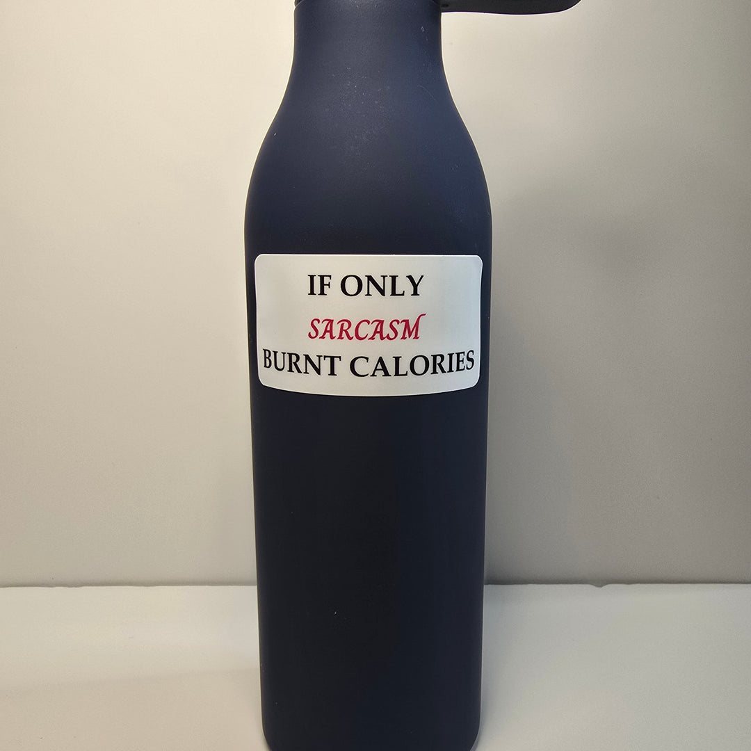 If Only Sarcasm Burnt Calories – Funny Vinyl Sticker | 3-Inch Die Cut Water-resistant Decal - Designs by Mysh