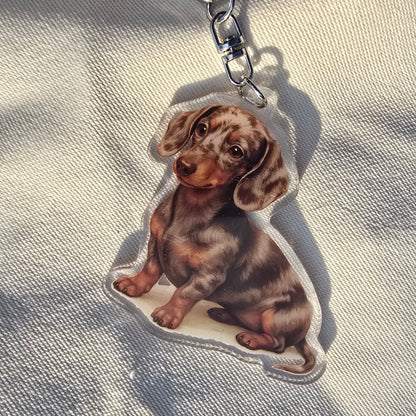 Dachshund Acrylic Keychain – Dog Bag Charm