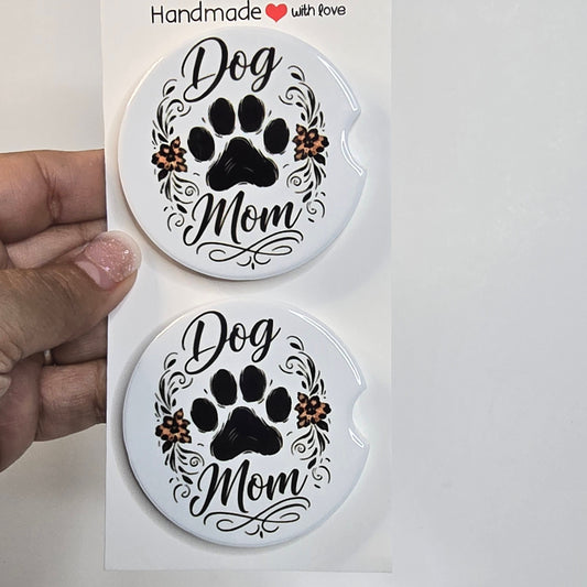 Dog Mom – Ceramic Car Coasters