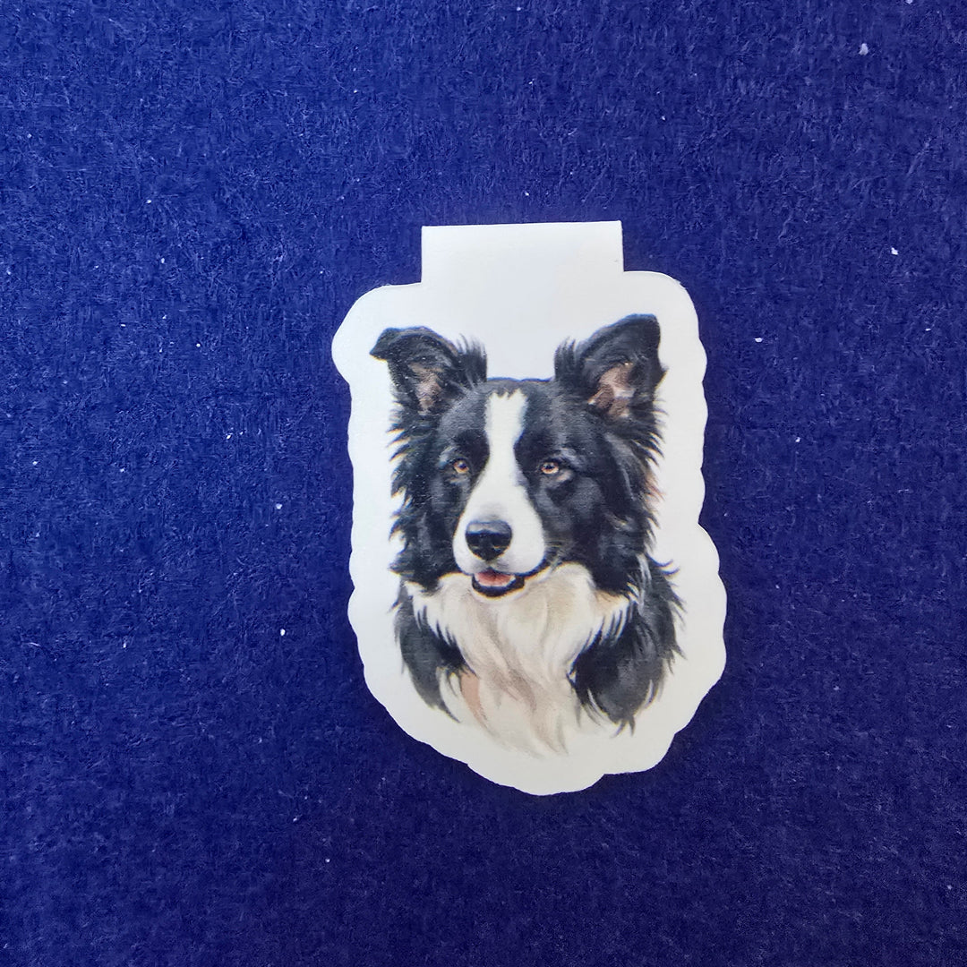Sticker of a dog on a blue background