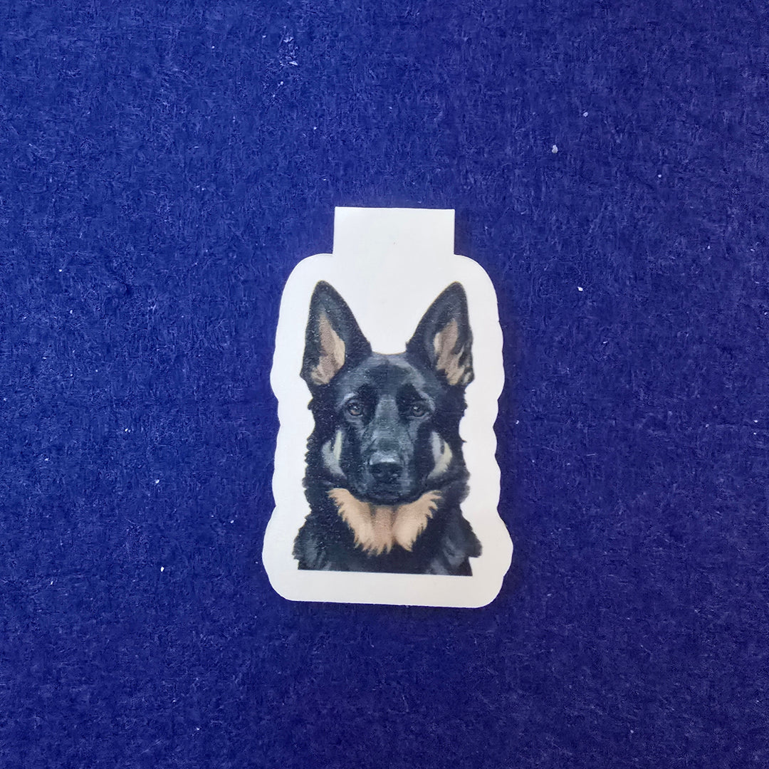 Sticker of a dog on a blue background