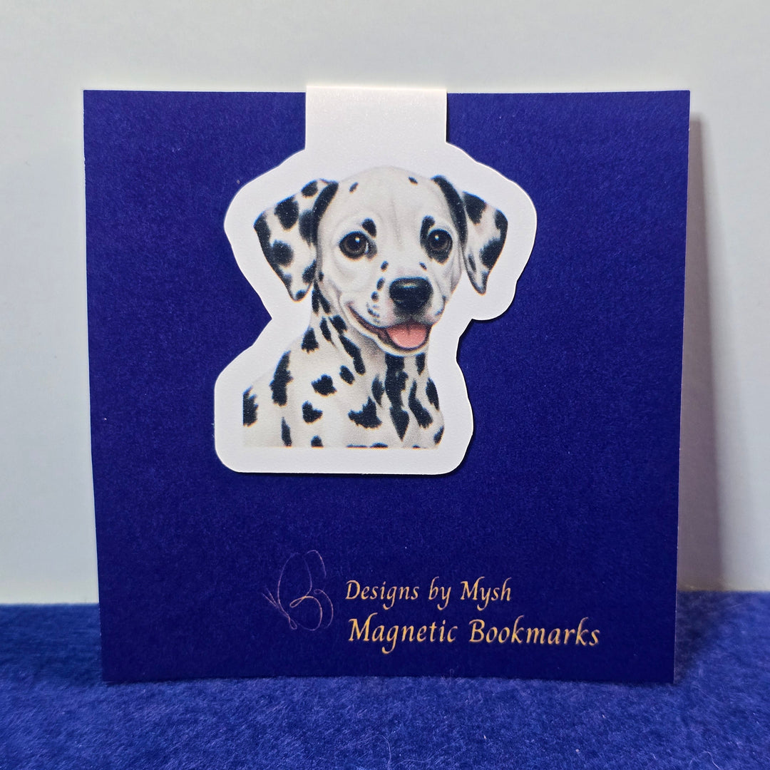 Blue card with a Dalmatian dog design and 'Alph' branding.