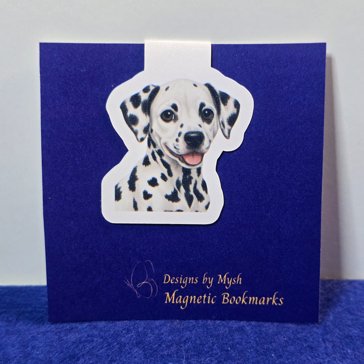 Blue card with a Dalmatian dog design and 'Alph' branding.