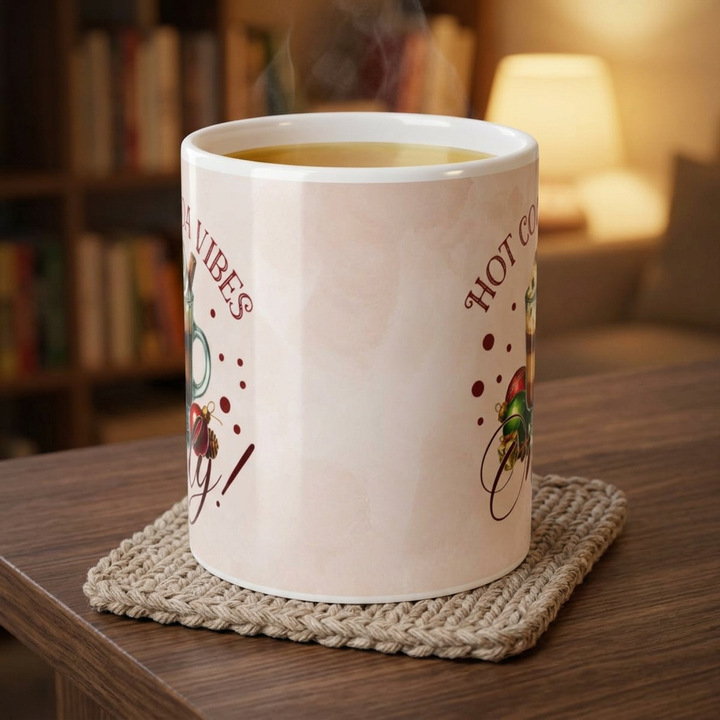 Christmas Hot Cocoa 15oz Ceramic Mug - Additional view - Designs by Mysh