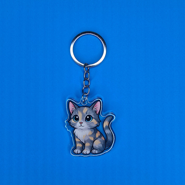 Dilute Tortoiseshell Kawaii Acrylic Keychain – Designs by Mysh