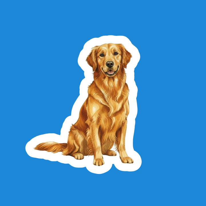 Golden Retriever Dark Golden watercolor flexible fridge magnet – Designs by Mysh