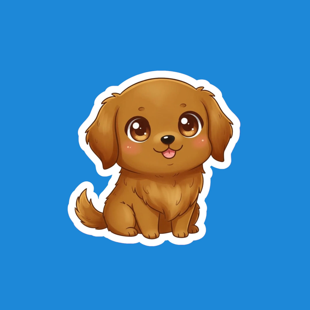 Golden Retriever Dark Golden kawaii flexible fridge magnet – Designs by Mysh