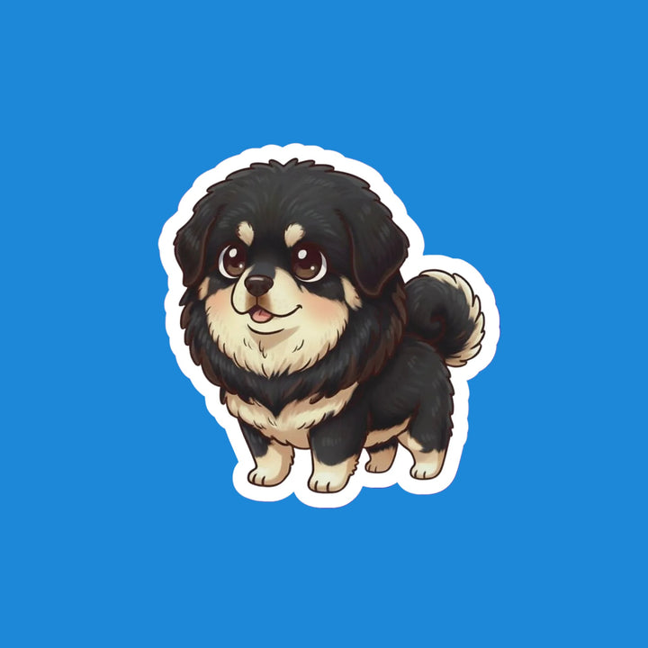 Tibetan Mastiff Black and Tan kawaii flexible fridge magnet – Designs by Mysh
