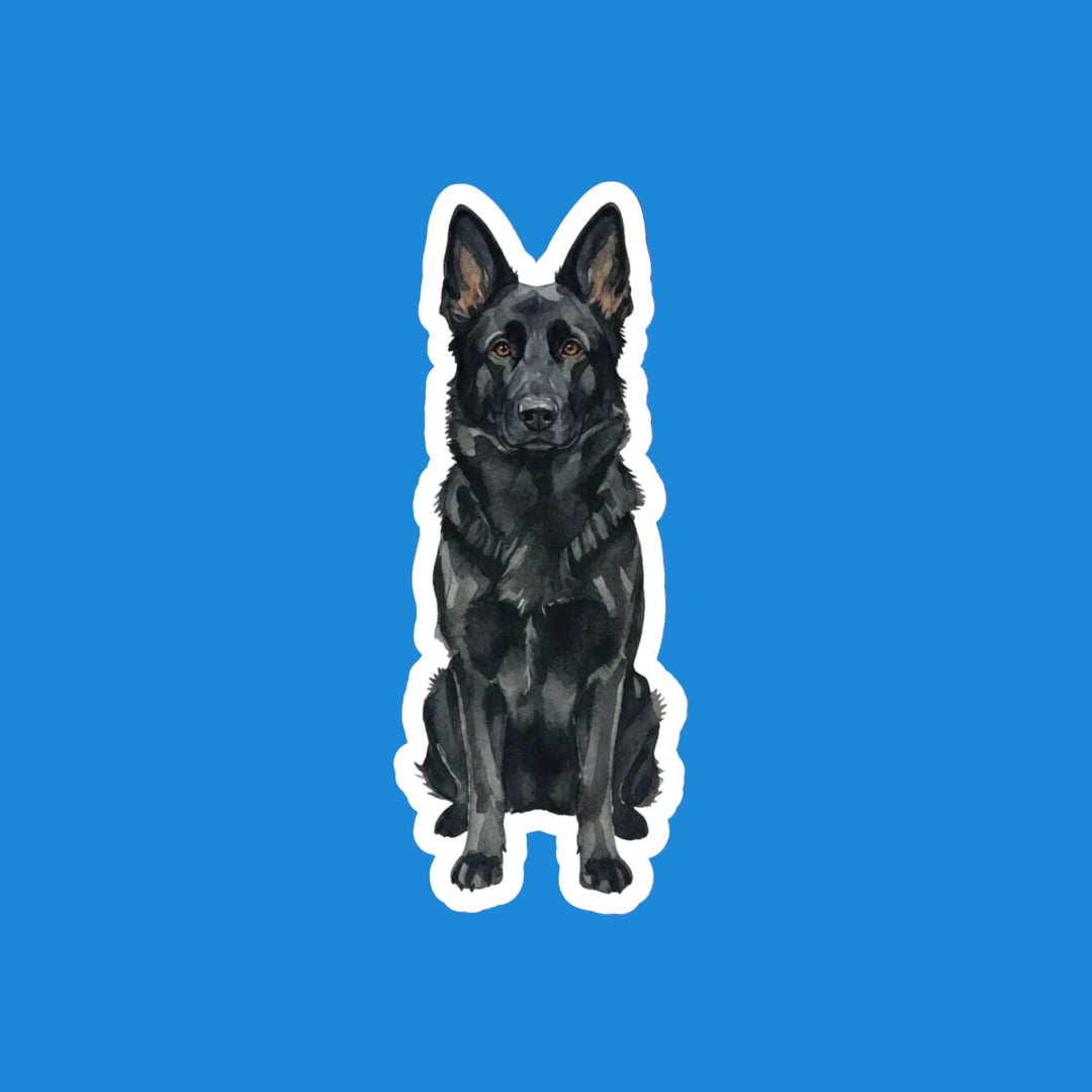 German Shepherd Black watercolor flexible fridge magnet – Designs by Mysh