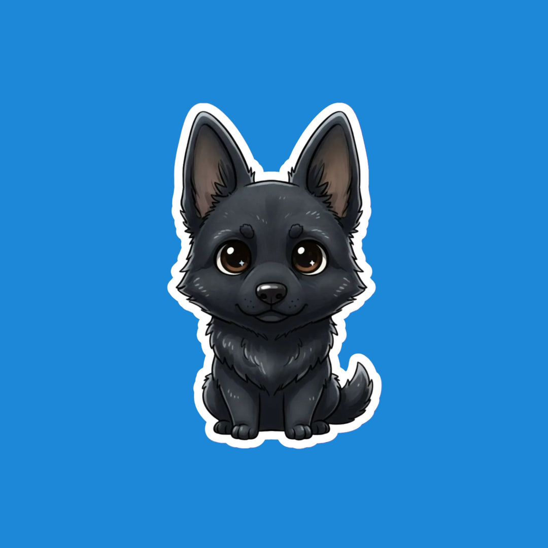 German Shepherd Black kawaii flexible fridge magnet – Designs by Mysh