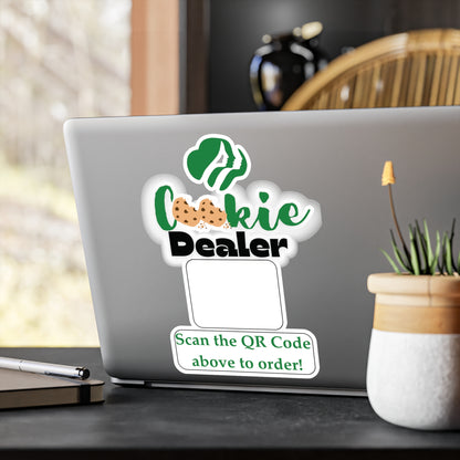 Scouting Troop Cookie Sales Transparent Car Decal, QR Code Sticker, Vinyl Decal, Car Sticker, Bumper Sticker, Laptop Decal, Outdoor Decal