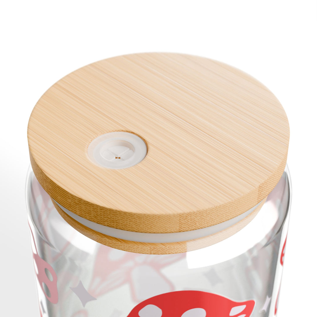 Mushroom Motiff 16oz Tumbler Glass - Designs by Mysh
