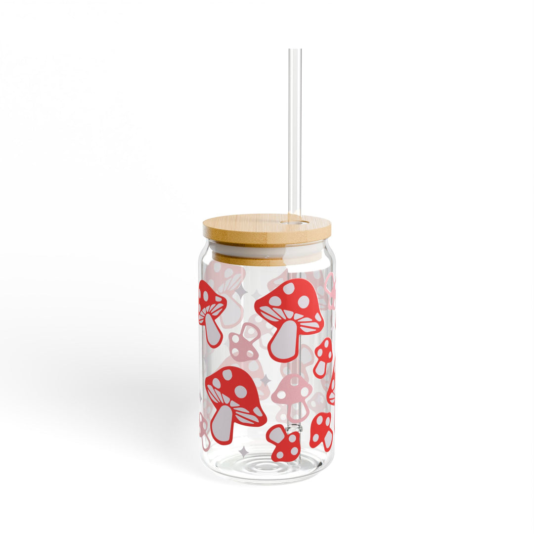 Mushroom Motiff 16oz Tumbler Glass - Designs by Mysh