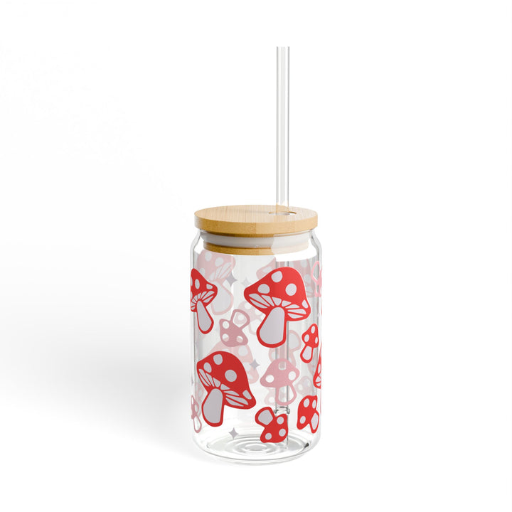 Mushroom Motiff 16oz Tumbler Glass - Designs by Mysh
