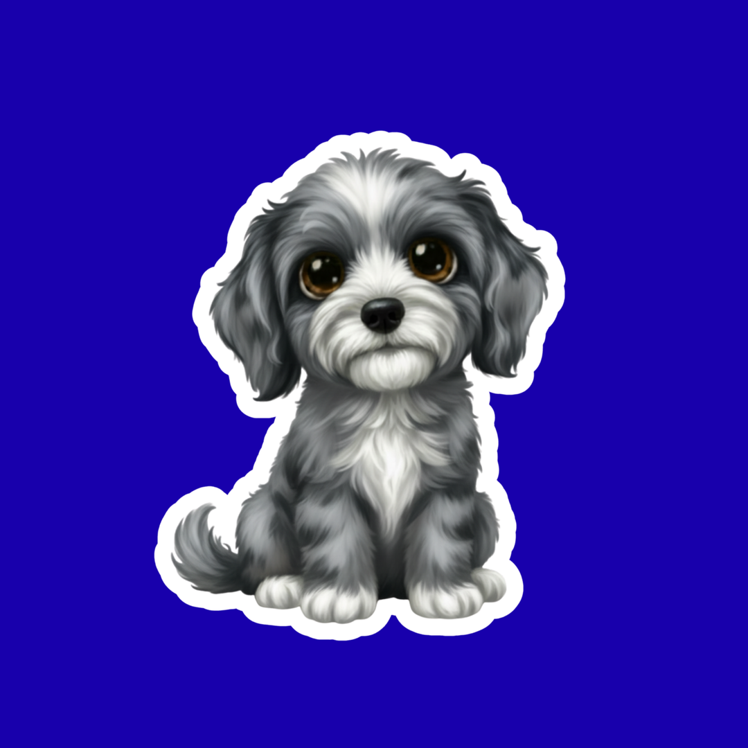 Goldendoodle Kawaii Vinyl Sticker – 3" Matte | Waterproof Dog Sticker - Designs by Mysh