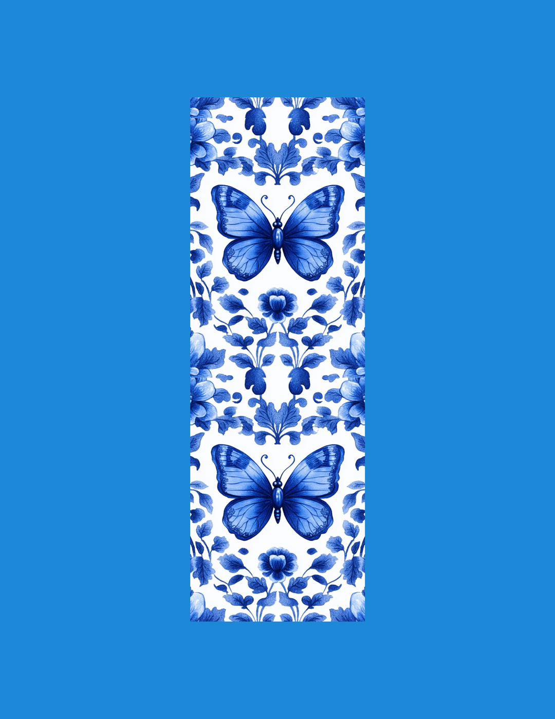Blue Butterfly Chinoiserie Traditional Bookmark - Designs by Mysh