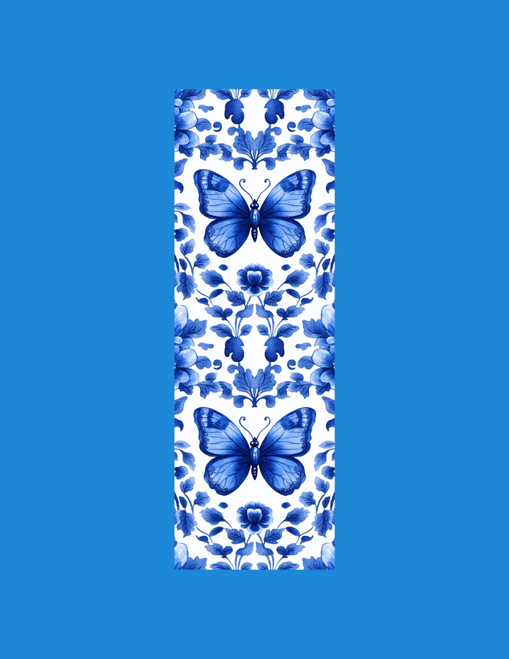Blue Butterfly Chinoiserie Traditional Bookmark - Designs by Mysh