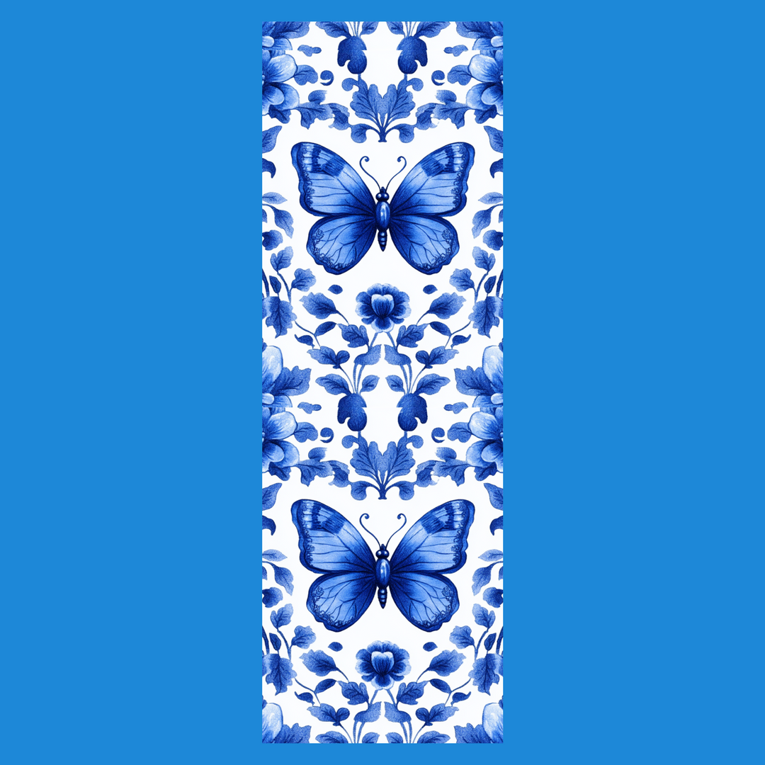 Blue Butterfly Chinoiserie Traditional Bookmark - Designs by Mysh