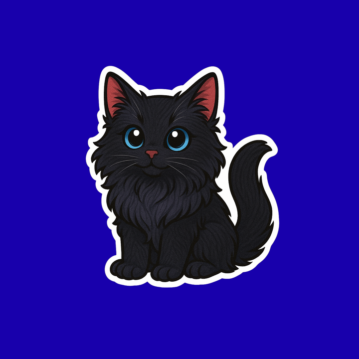 Maine Coon Cat Magnet – Cute Die-Cut Kawaii Fridge Magnet
