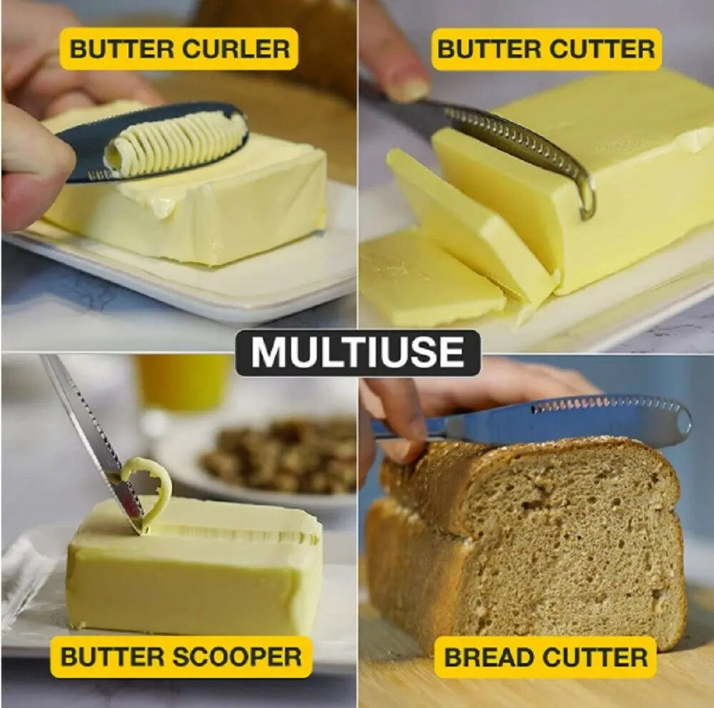 3 In 1 Stainless Steel Butter Spreader Knife Designs by Mysh