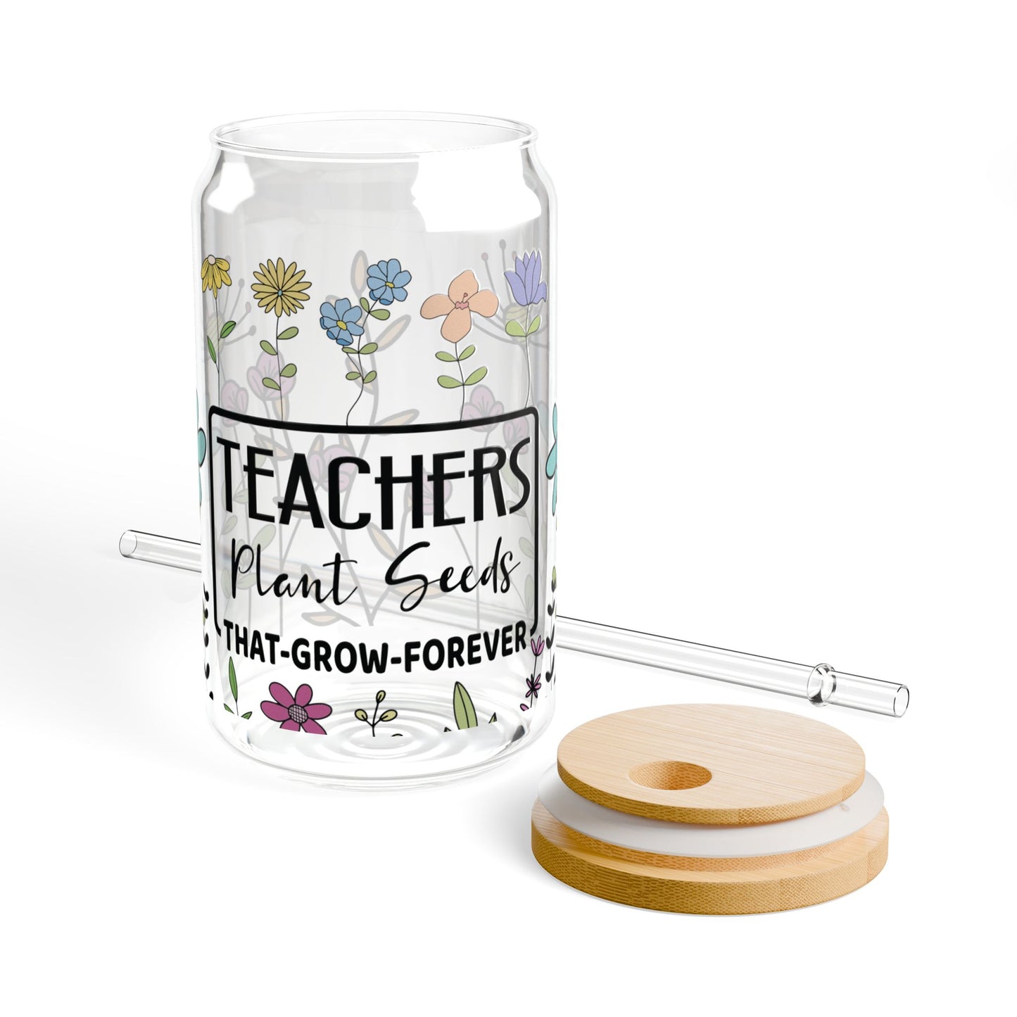 Teachers Plant Seeds Sipper Glass Tumbler