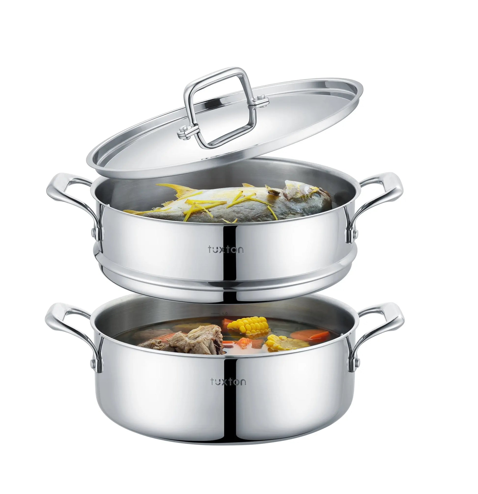 316 Series - 6.5qt Triply Surgical Stainless Steel Steamer Set - Designs by Mysh